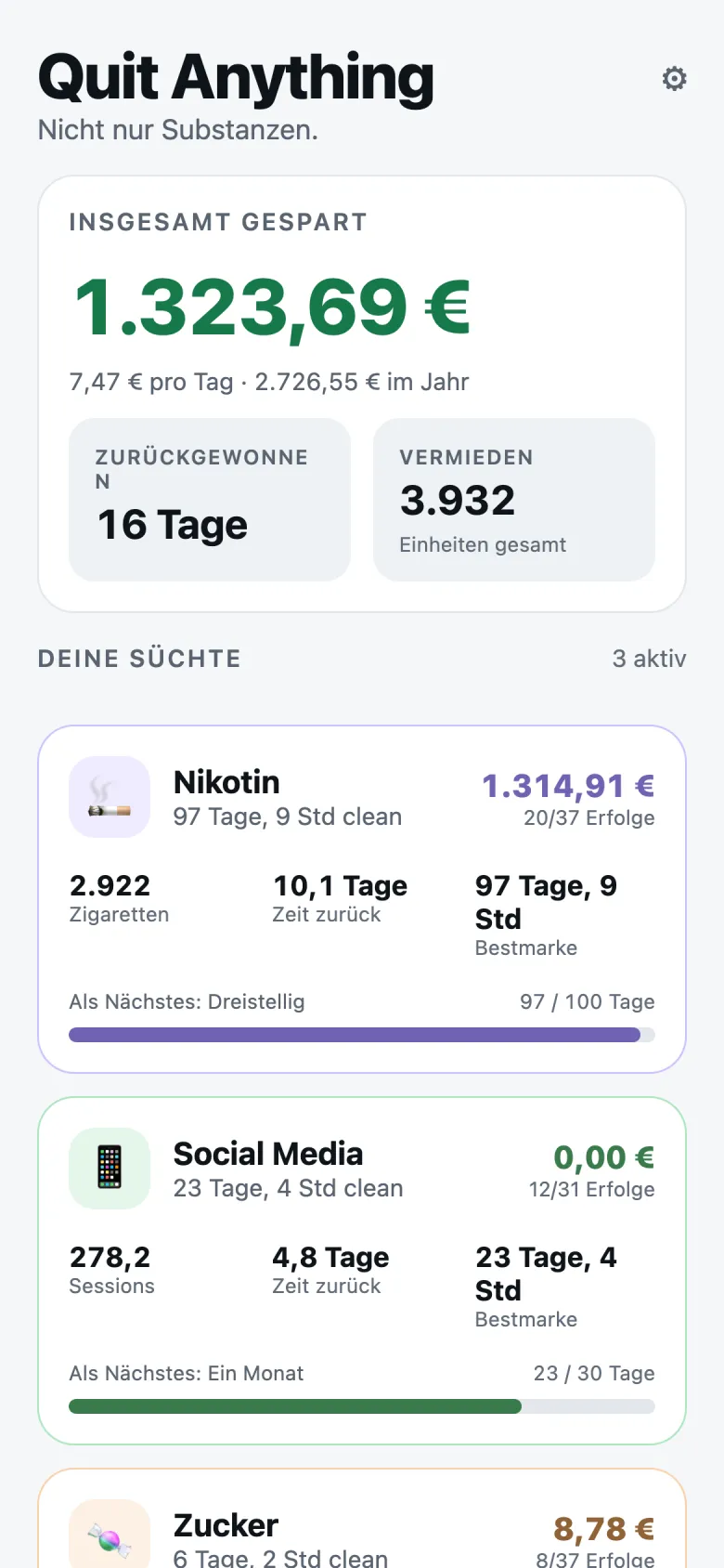 Quit Anything Fortschrittsansicht