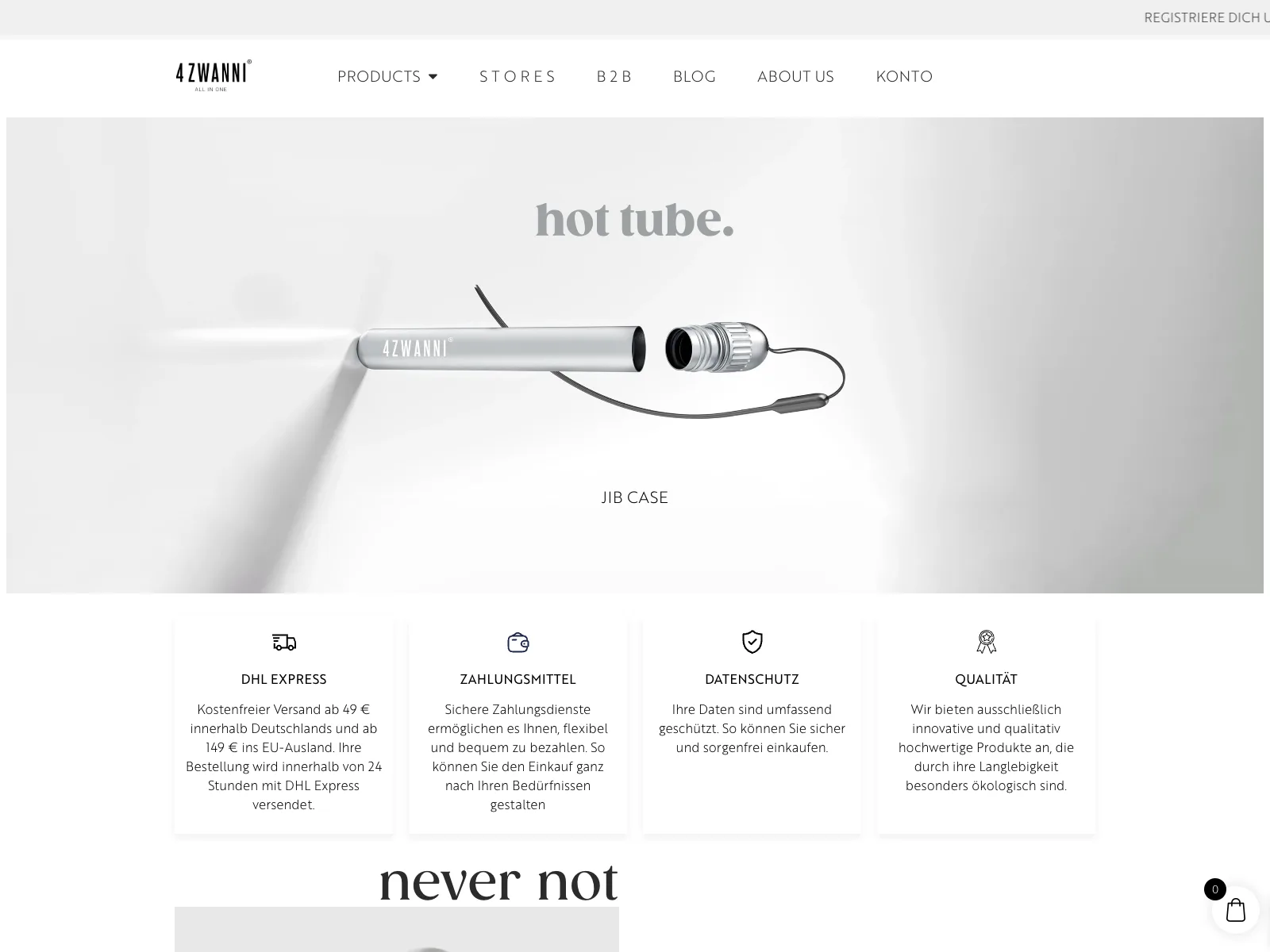 Responsive Website von 4Zwanni – Online-Shop
