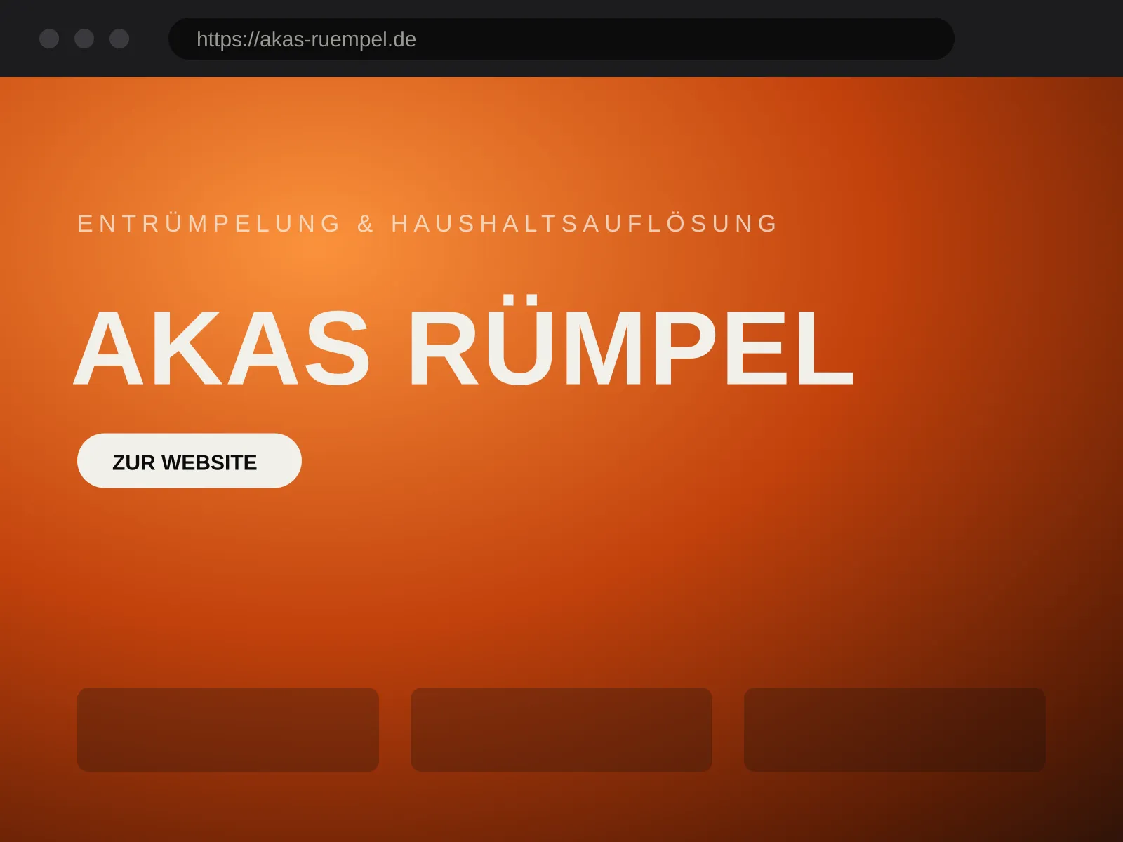 Website von AKAS Rümpel – Entrümpelung & Haushaltsauflösung
