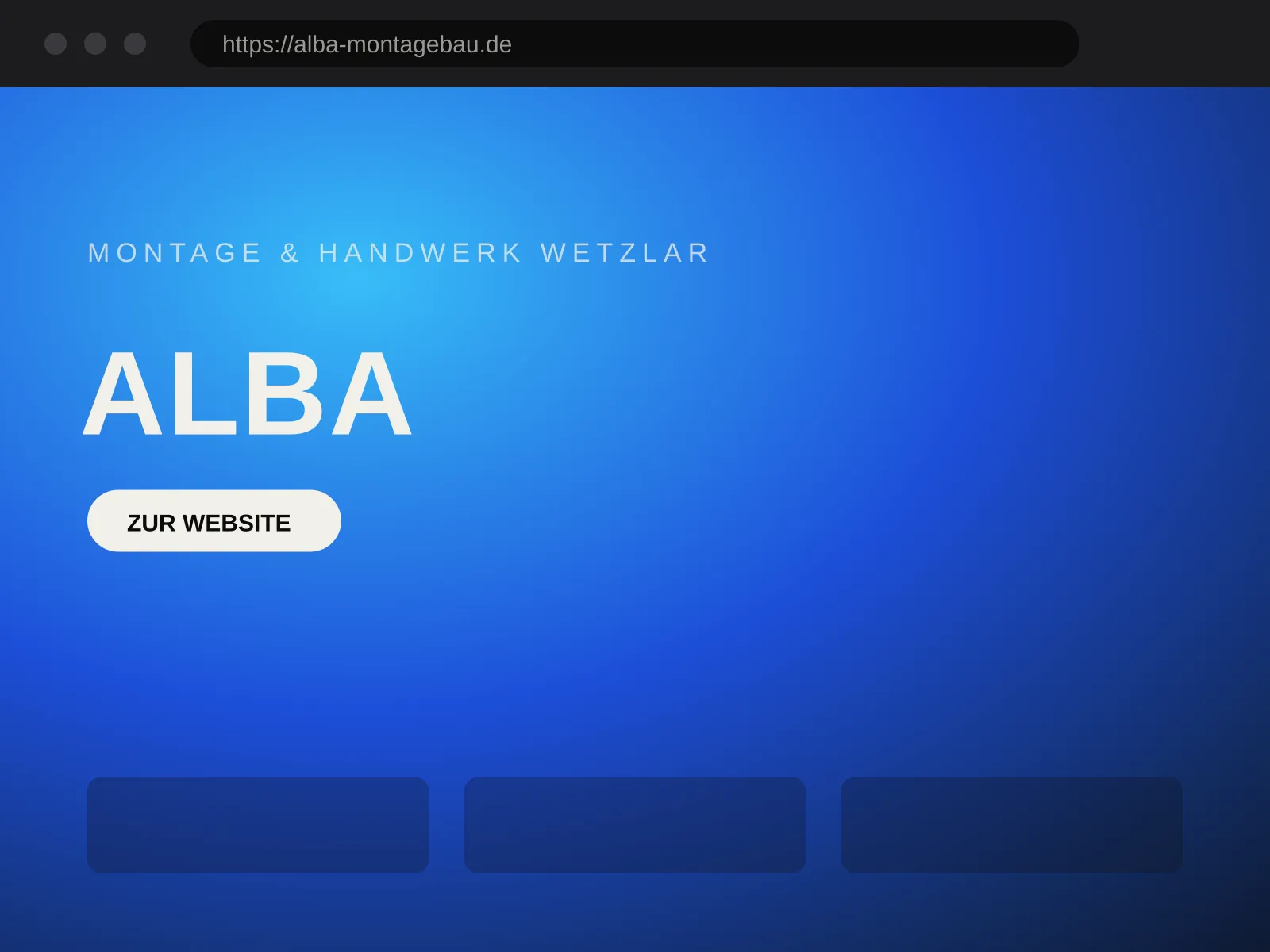 Website von Alba Montagebau – Montage & Handwerk
