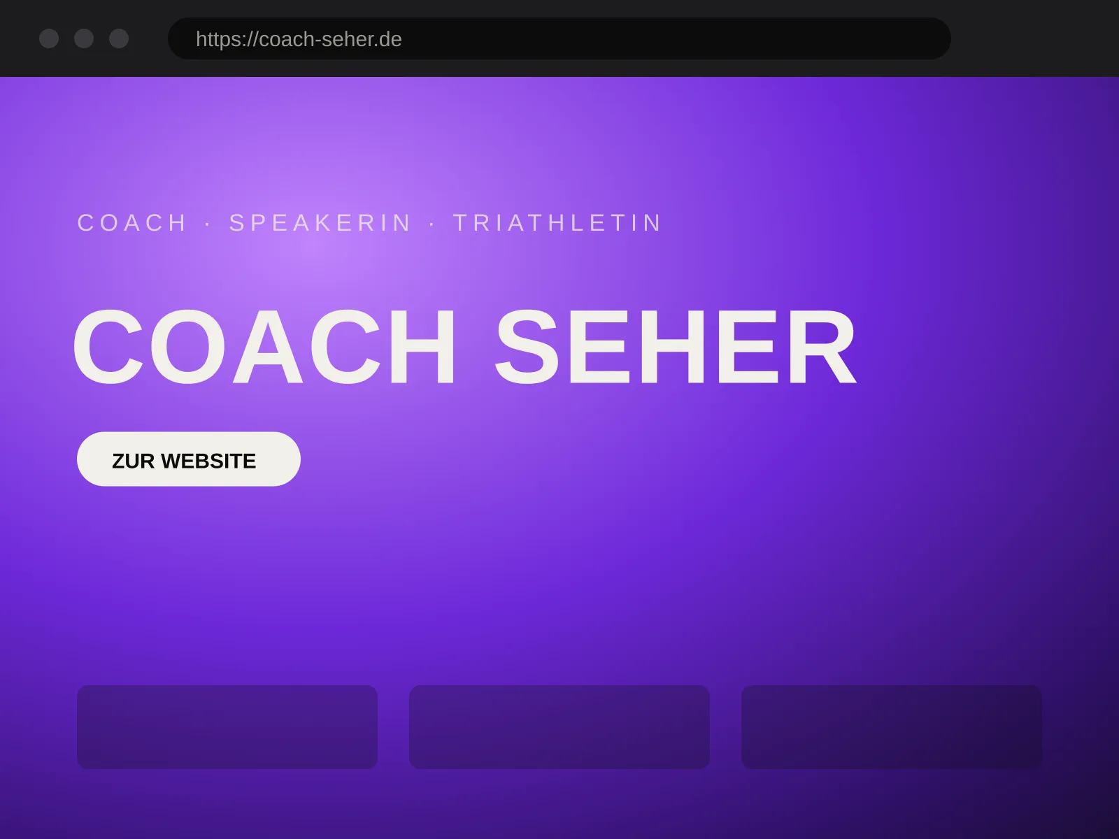 Website von Coach Seher – Personal Brand & Coaching