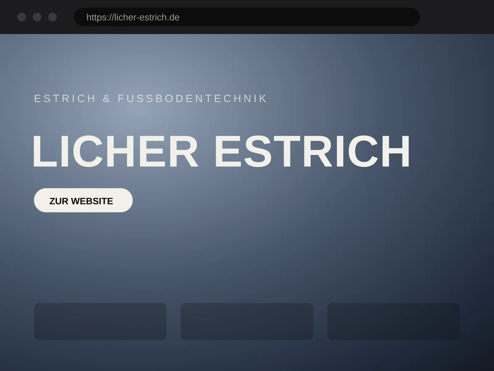 Website von Licher Estrich – Estrich & Fußbodentechnik