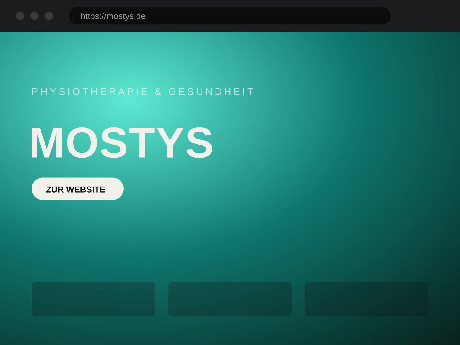 Website von Mostys – Physiotherapie & Gesundheit