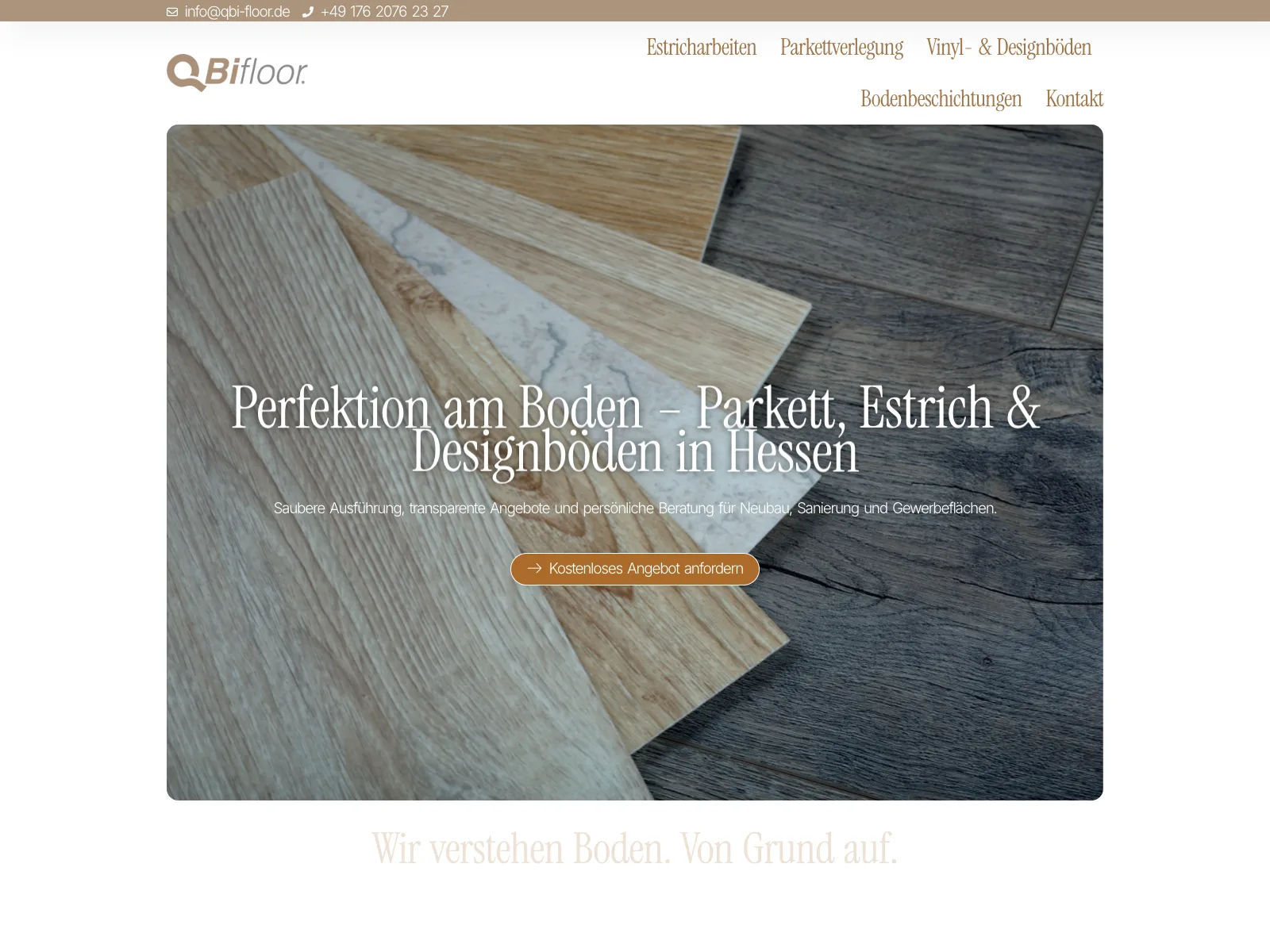 Responsive Website von Qbi Floor – Boden & Estrich