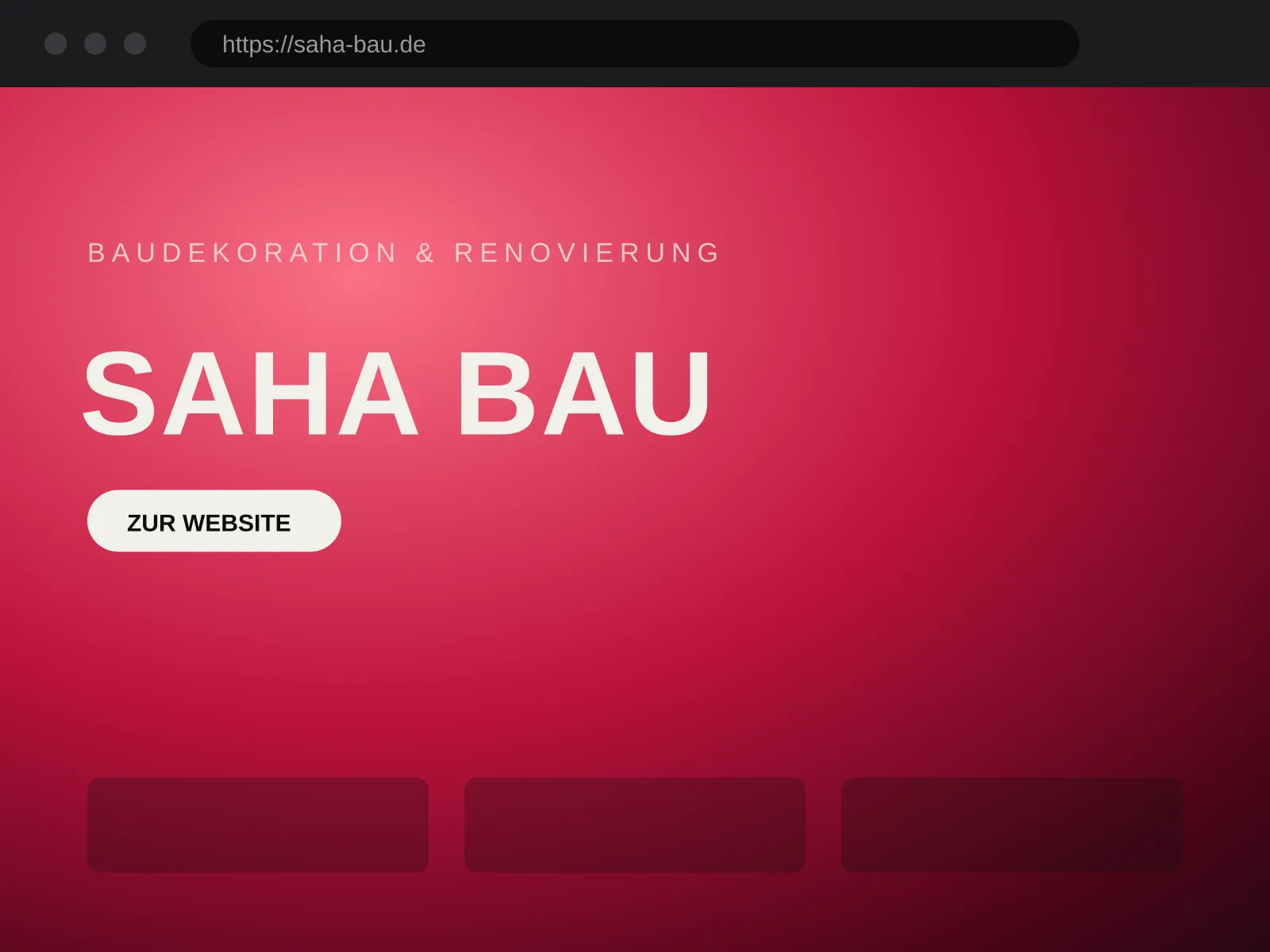 Website von Saha Bau – Baudekoration & Renovierung