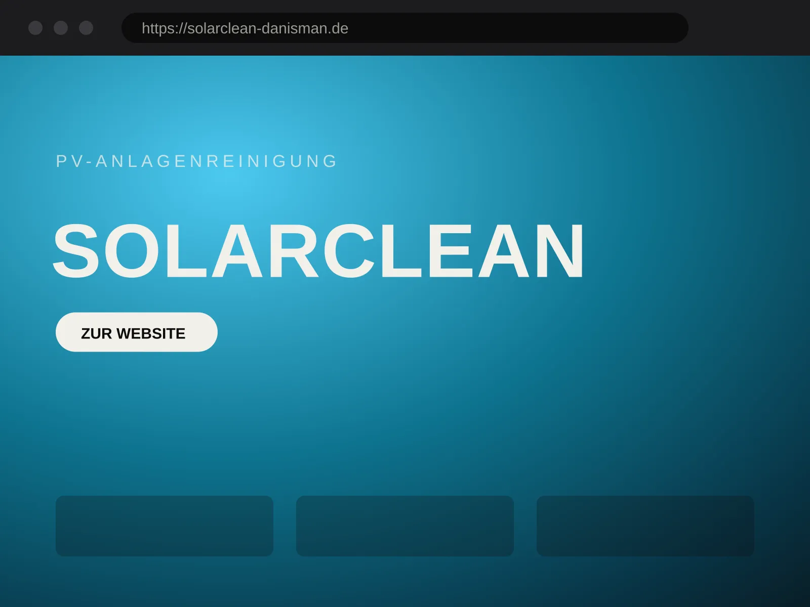 Website von SolarClean – PV-Reinigung & Service