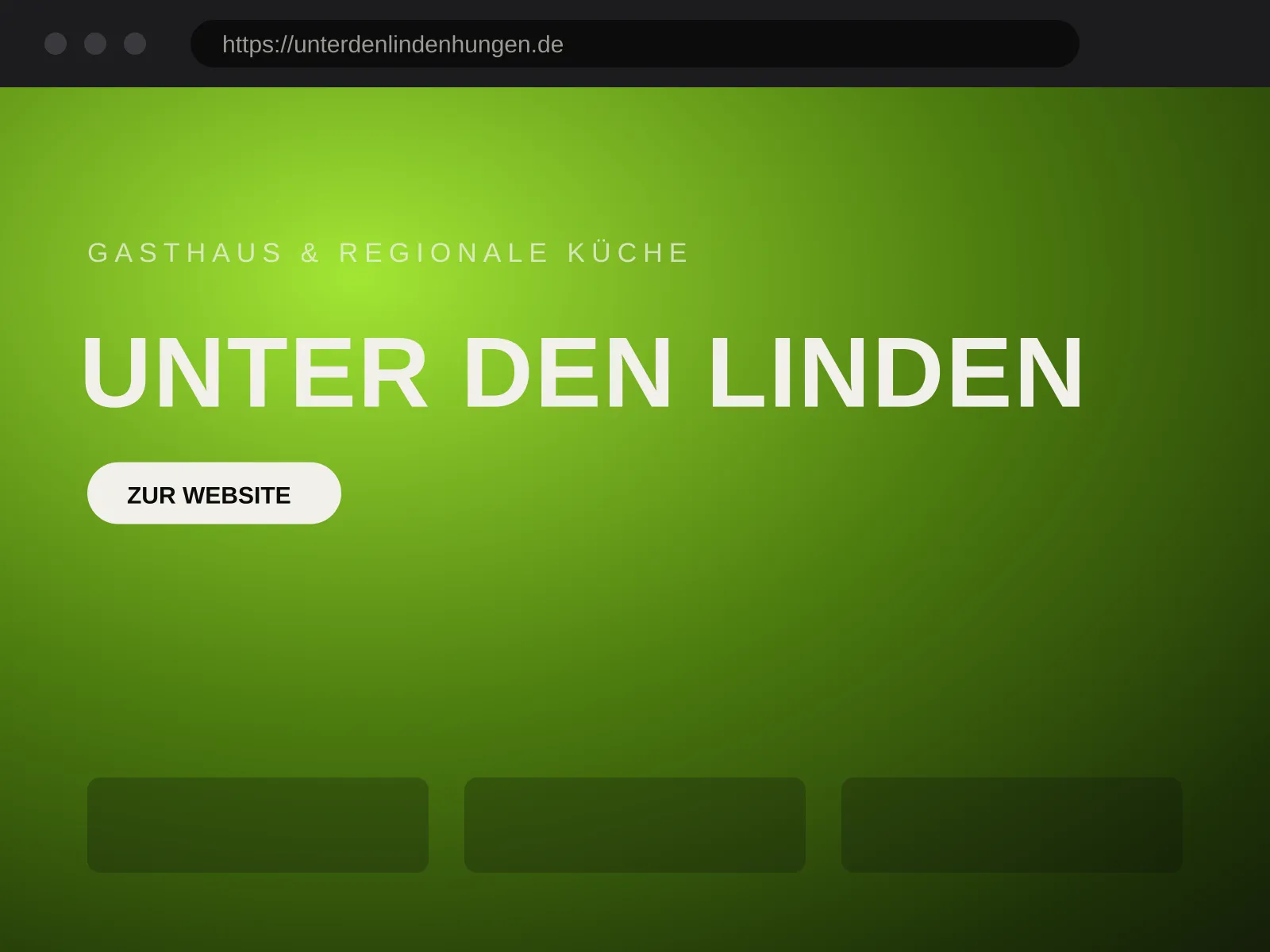 Website von Unter den Linden – Gastronomie